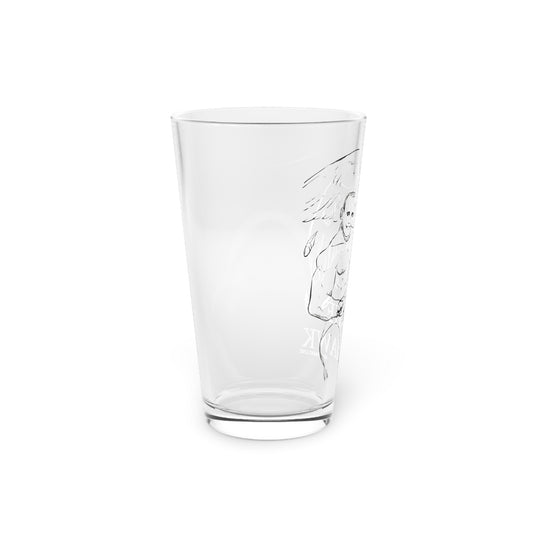 THE HAWK Pint Glass, 16oz