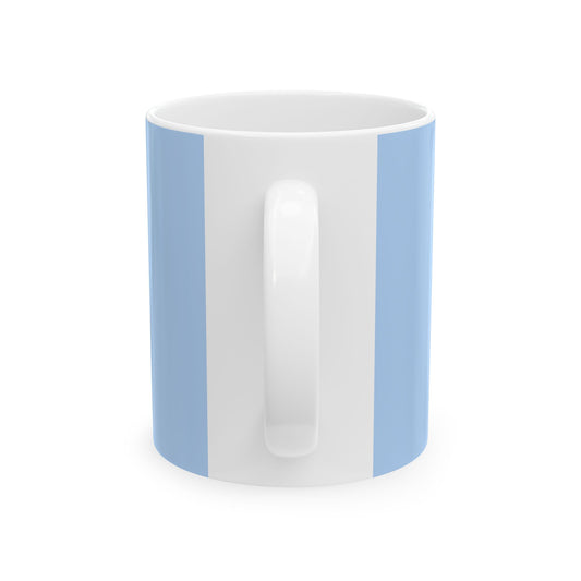 THE HAWK Ceramic Mug, (11oz, 15oz) Light Blue