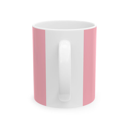 THE HAWK Ceramic Mug, (11oz, 15oz) Light Pink