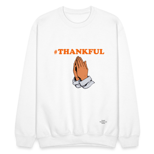 #THANKFUL PRAYING HANDS Crewneck Sweatshirt - white