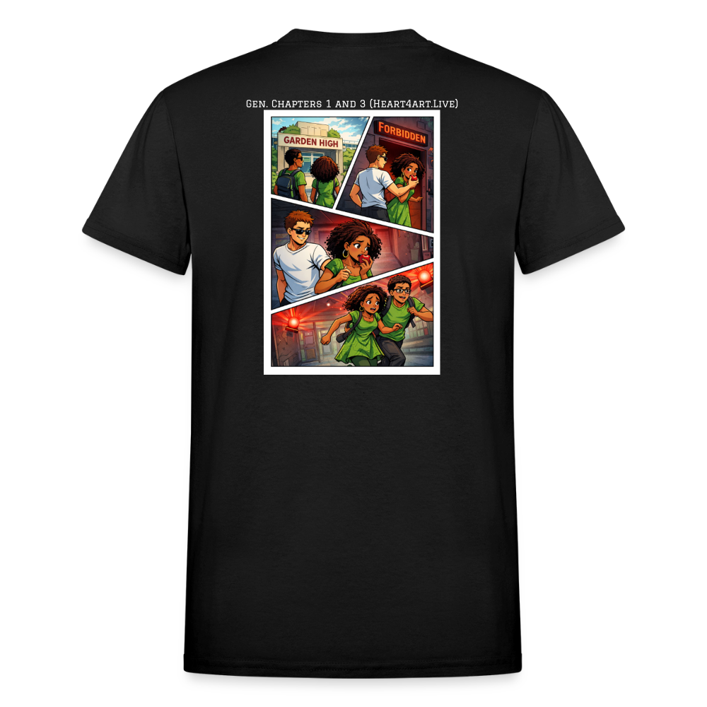 ADAM AND EVE (GENESIS CHAPTERS 1-3 COMIC STYLE ildan Ultra Cotton Adult T-Shirt - black