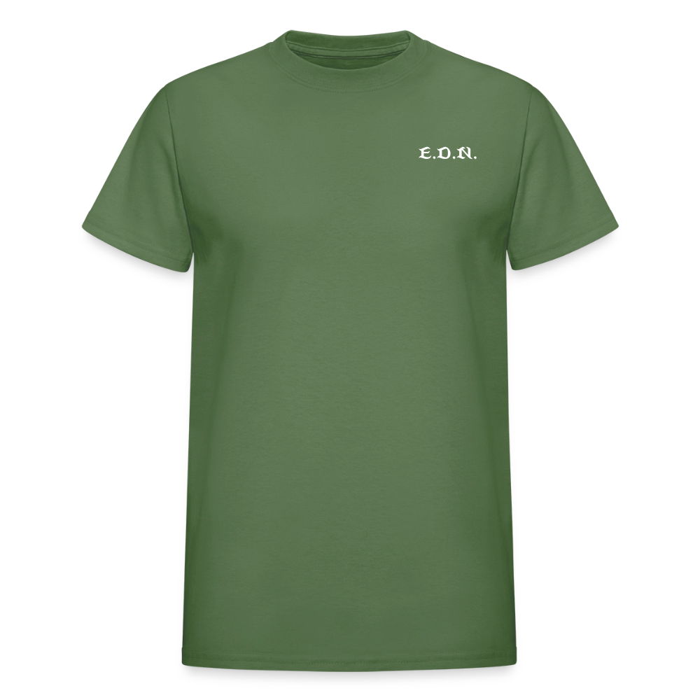 ADAM AND EVE (GENESIS CHAPTERS 1-3 COMIC STYLE ildan Ultra Cotton Adult T-Shirt - military green