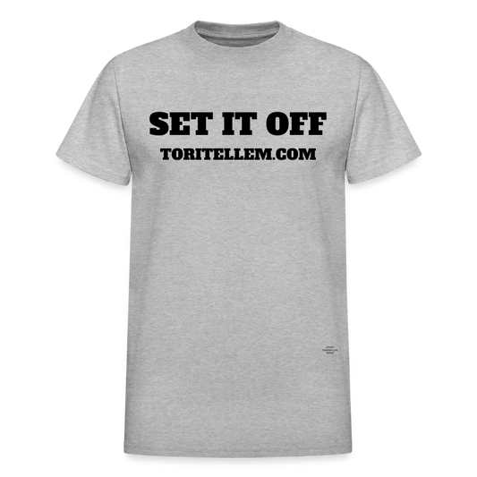 SET IT OFF Gildan Ultra Cotton Unisex Adult T-Shirt - heather gray