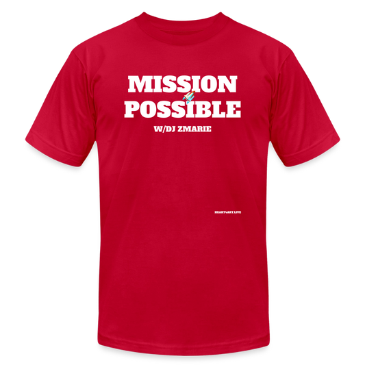 MISSION POSSIBLE Unisex Jersey T-Shirt by Bella + Canvas - red