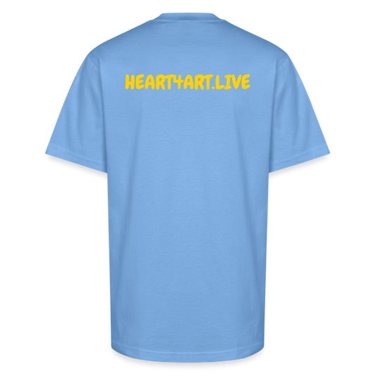 HAPPY TO BE A CHRISTIAN Unisex Oversized Heavyweight T-Shirt - sky blue