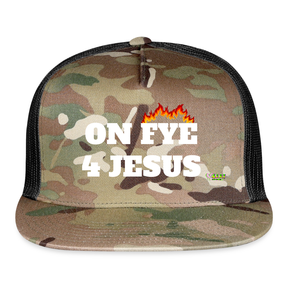 ON FYE 4 JESUS Trucker Hat - MultiCam\black