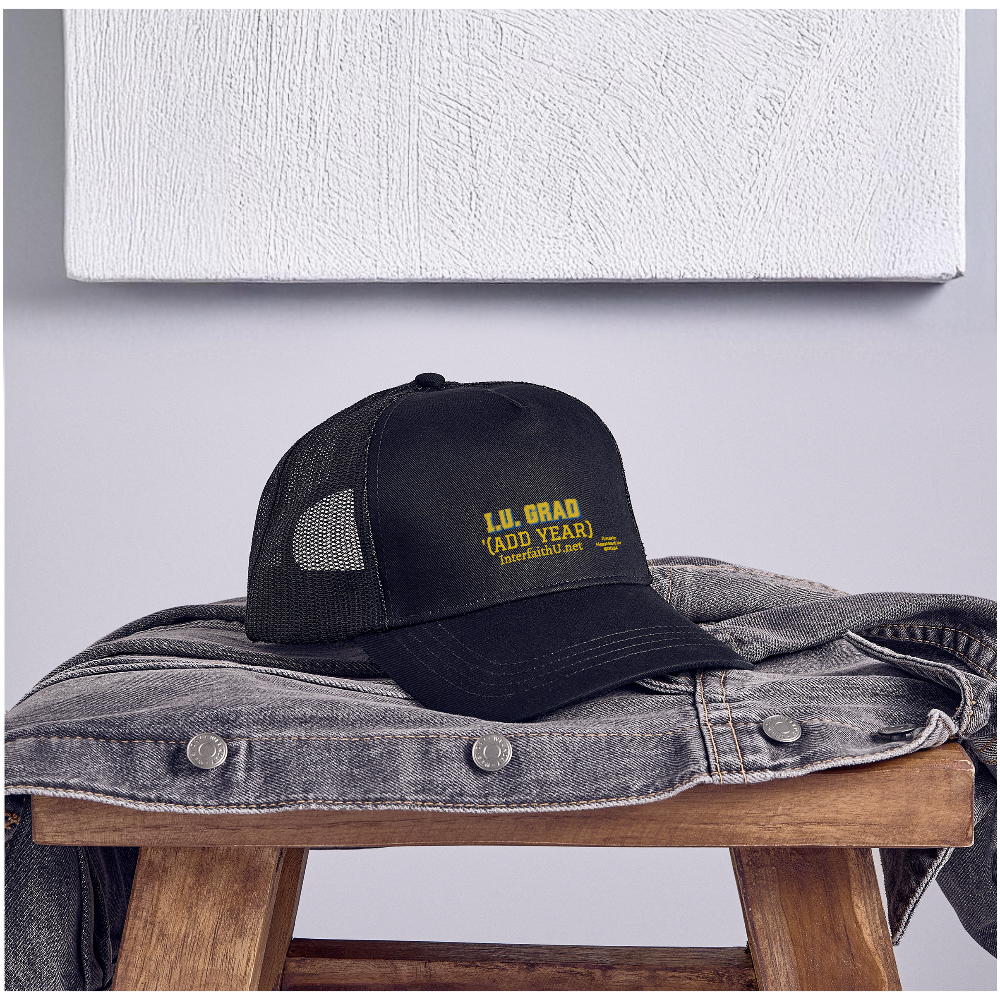 Interfaith University Eco Trucker Cap - black/black