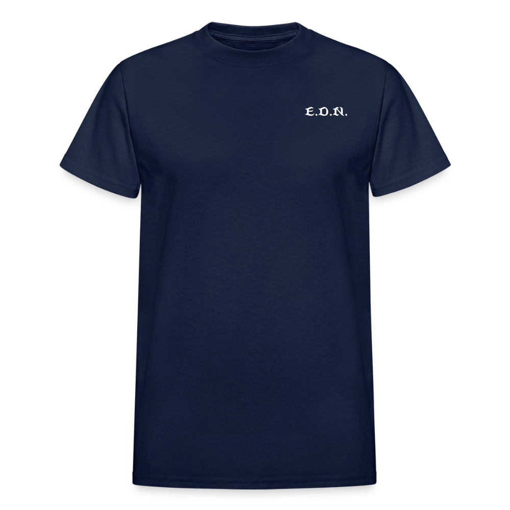 ADAM AND EVE (GENESIS CHAPTERS 1-3 COMIC STYLE ildan Ultra Cotton Adult T-Shirt - navy