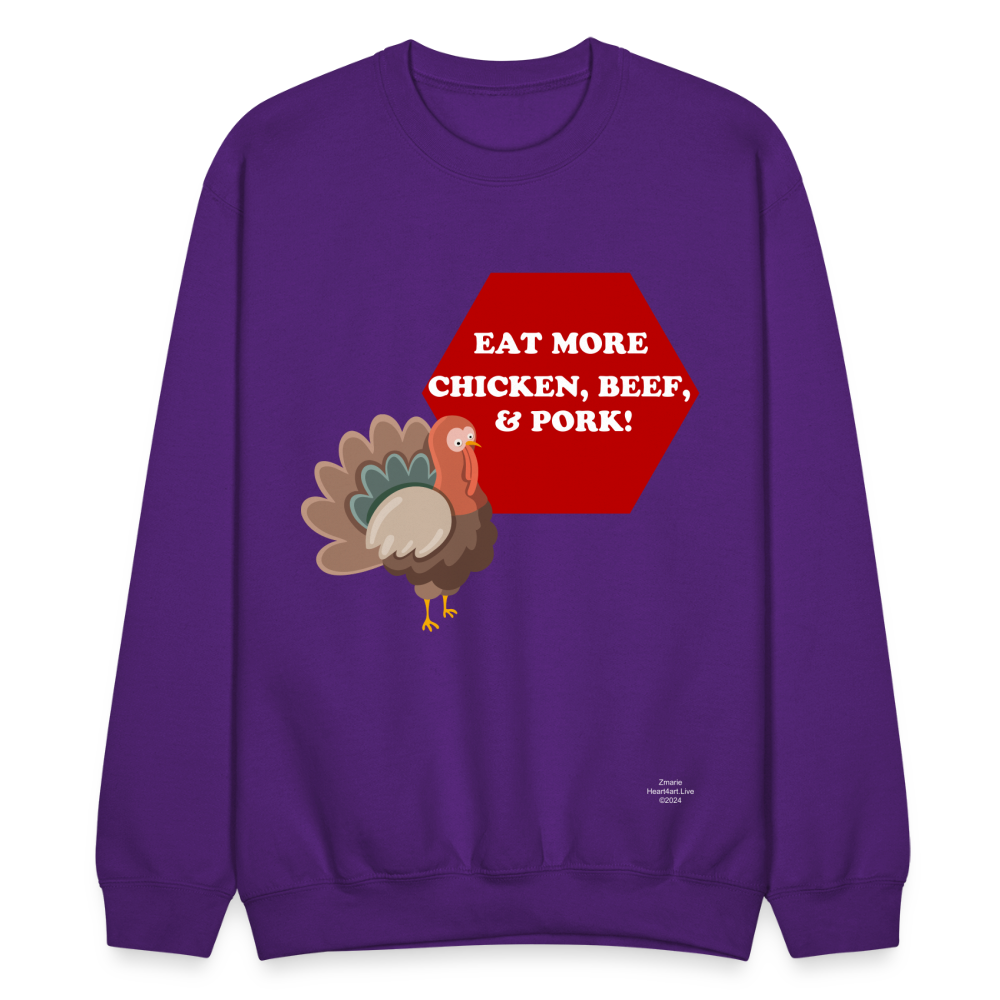 EAT MORE! Crewneck Sweatshirt - purple