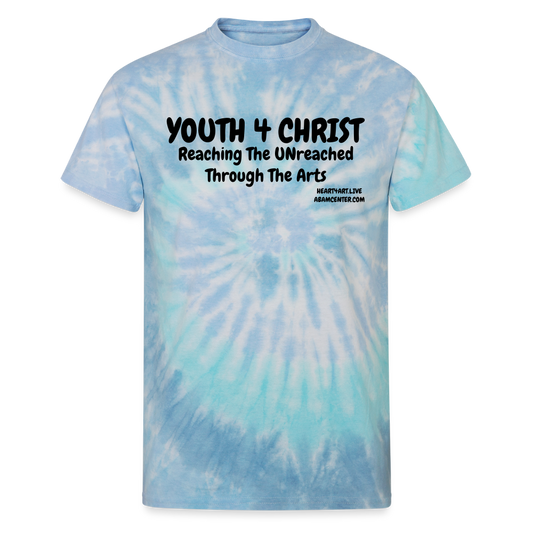 YOUTH 4 CHRIST Unisex Tie Dye T-Shirt - blue lagoon