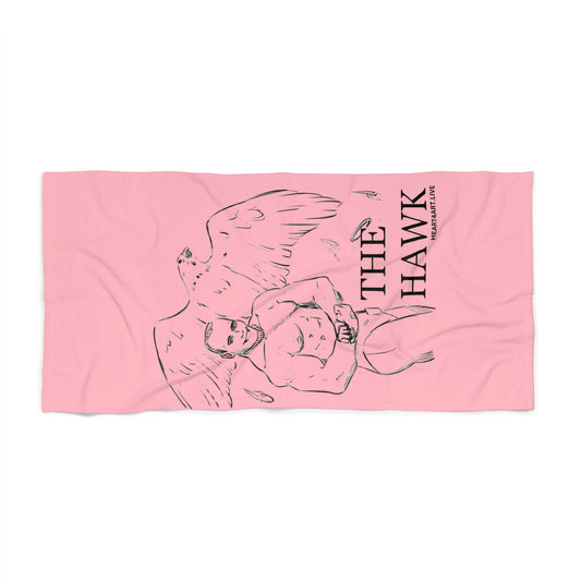 THE HAWK Beach Towel (Light Pink)