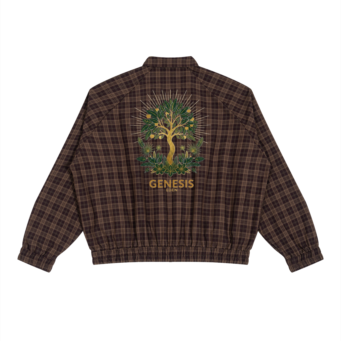 THE GENESIS COLLECTION: THE GARDEN Unisex Plaid Full-Zip Track Jacket