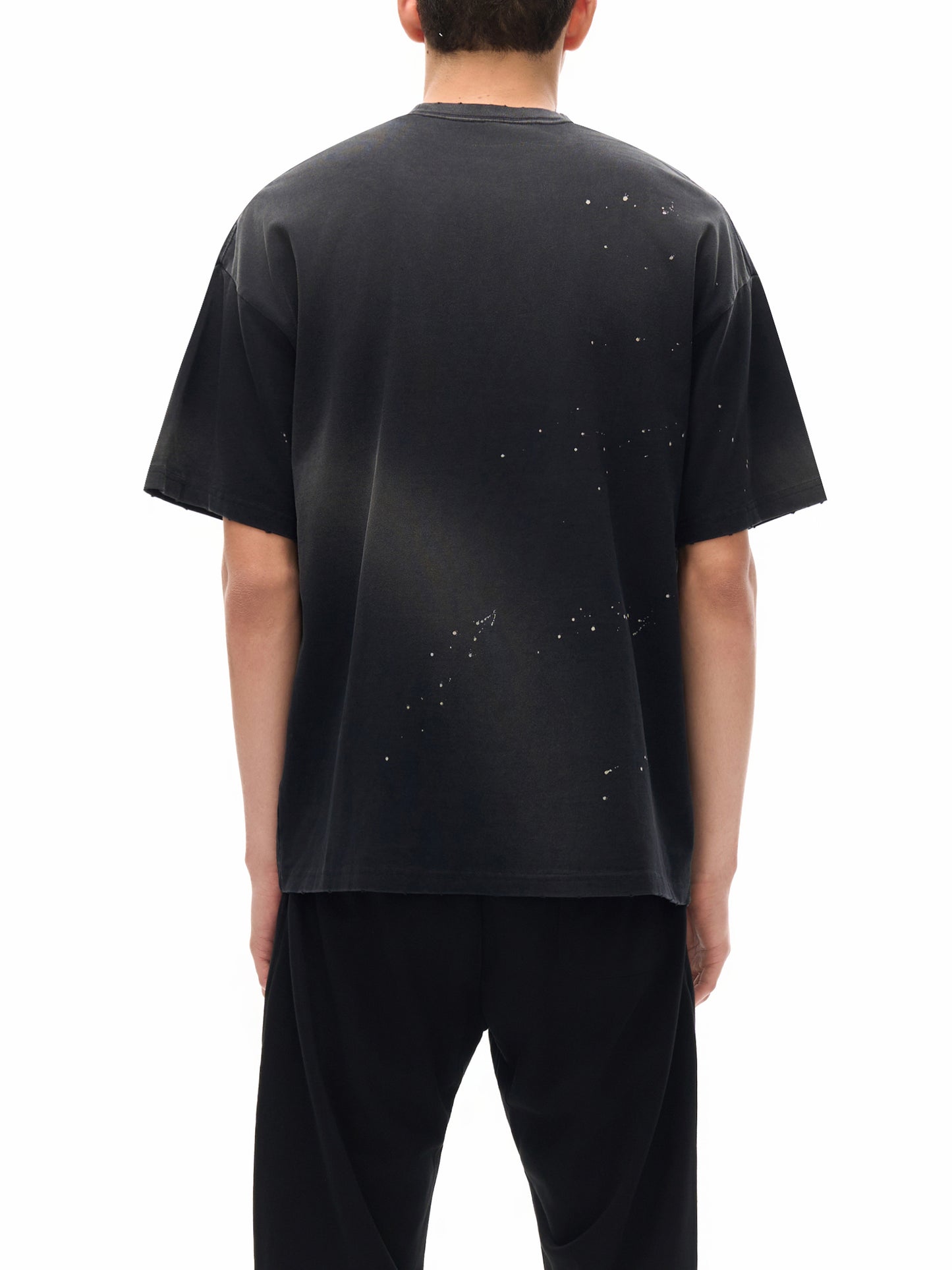 JUST A BABY #GROWING Hand-Frayed Sunfade Paint Splatter T-Shirt