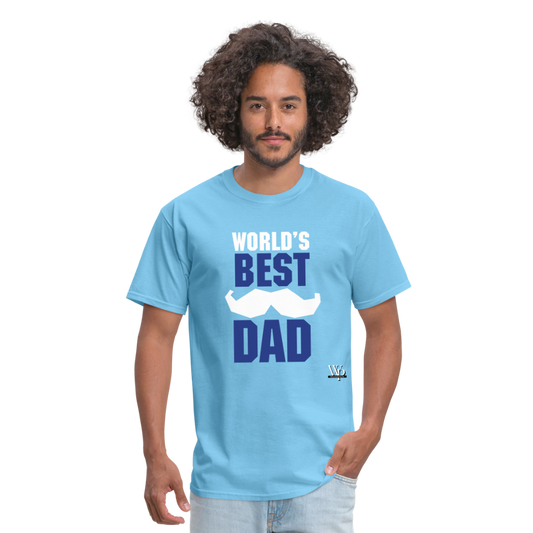 World's Best Dad T-shirt - aquatic blue