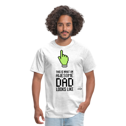 Awesome Dad Looks Like T-shirt - light heather gray