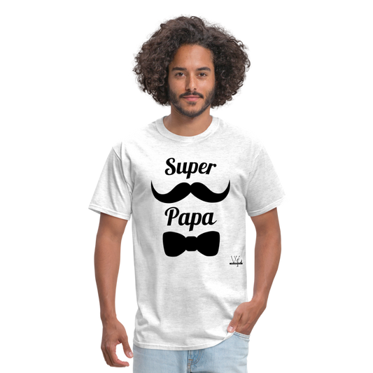 Super Papa T-shirt - light heather gray