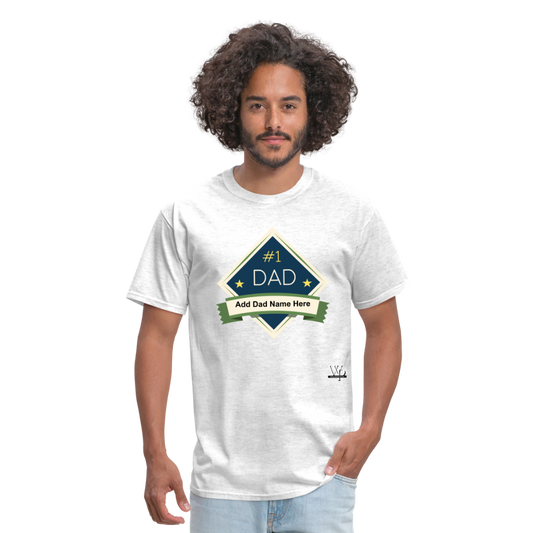 #1 Dad T-shirt - light heather gray