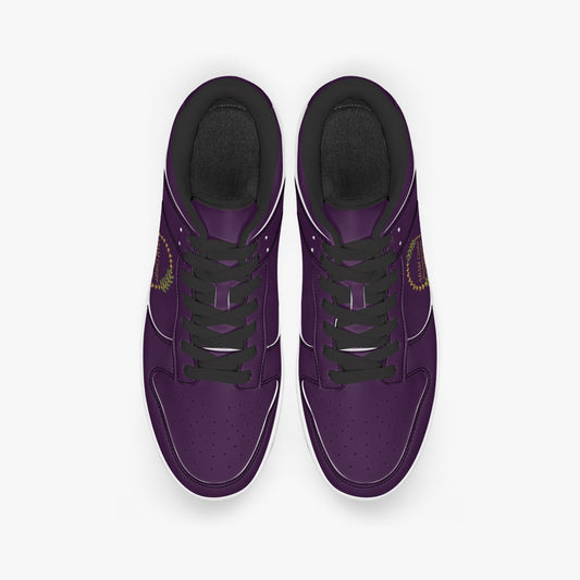 ABAM Center Dunk Stylish Low-Top Leather Sneakers