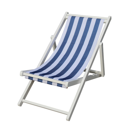 populus wood sling chair blue Stripe narrow blue Stripe