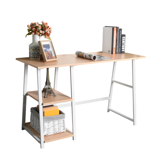 Wooden Desk with 2 Storage Racks