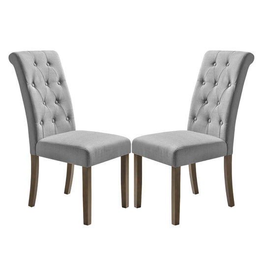 Aristocratic Style Dining Chair Noble and Elegant Solid Wood Tufted Dining Chair Dining Room Set (Set of 2)