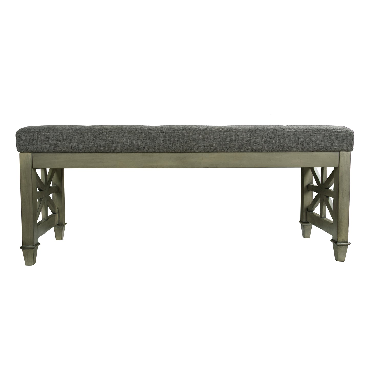 American Solid Wood High Elastic Shoe Changing Stool(Dark Grey)