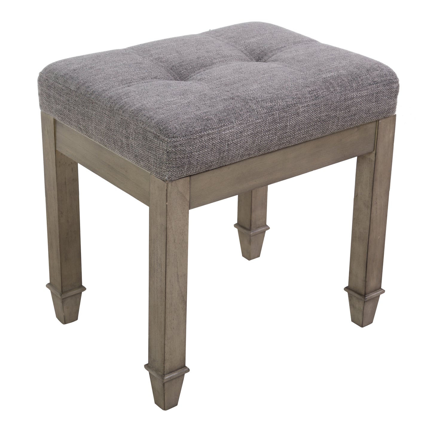 American solid wood high elastic shoe changing stool(Dark Grey)