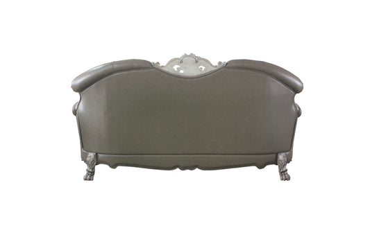 Dresden Sofa w/5 Pillows, Vintage Bone White & PU 58175
