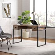 Claremont 48&W Rustic Wood and Metal Desk