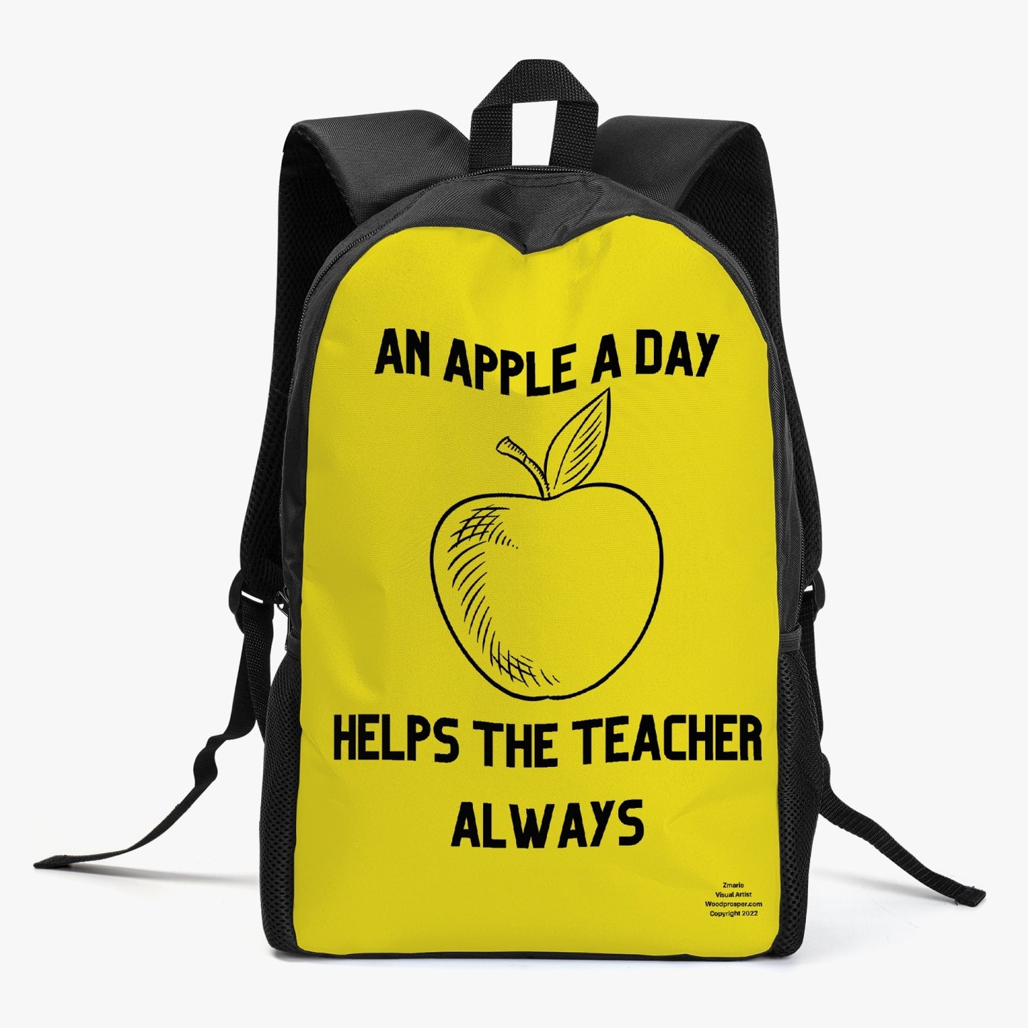An Apple A Day Kid's School Backpack (Yellow)