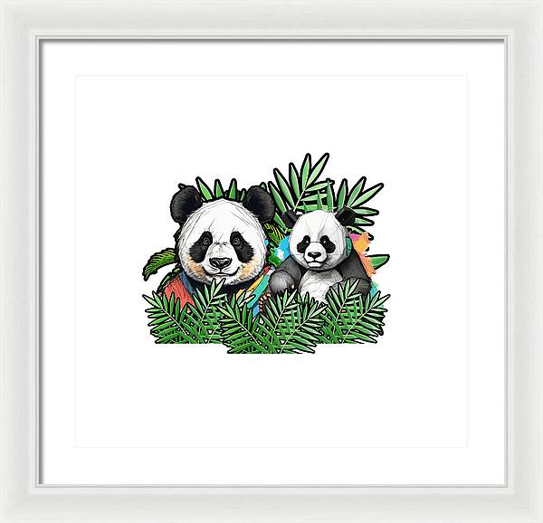 Colorful Panda - Framed Print