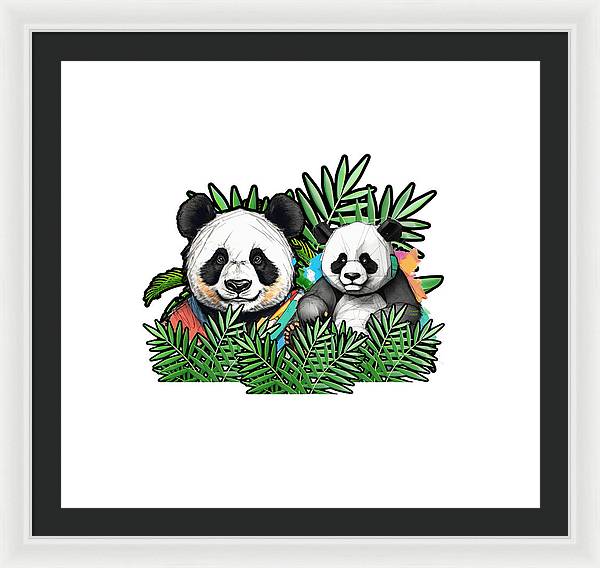 Colorful Panda - Framed Print