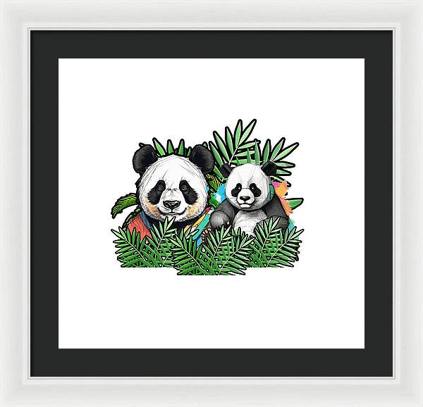 Colorful Panda - Framed Print