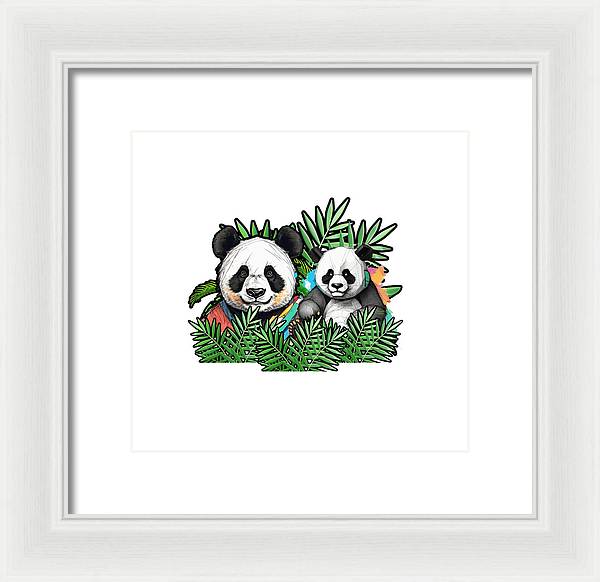 Colorful Panda - Framed Print
