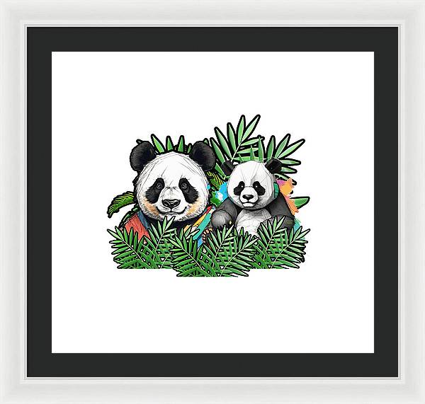 Colorful Panda - Framed Print