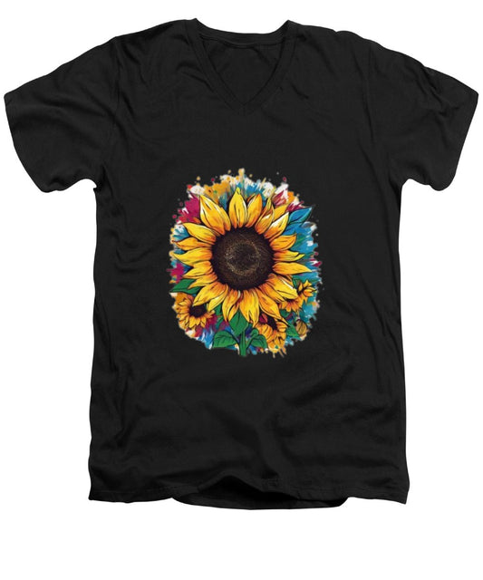 Colorful Sunflower - Men's V-Neck T-Shirt