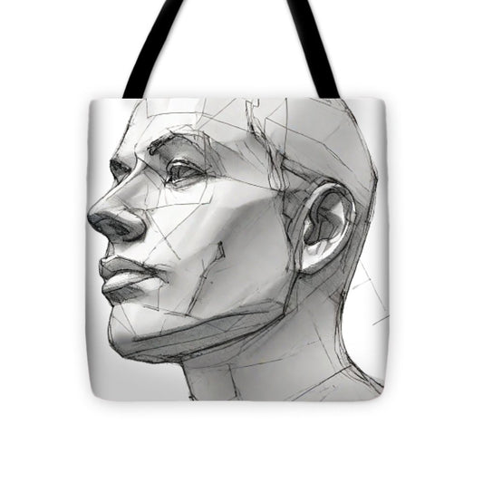 Human Face Sketch - Tote Bag