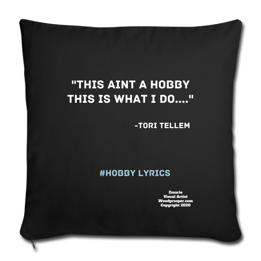 Tori Tellem Throw Pillow Cover 18” x 18” - black