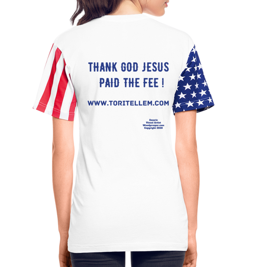Tori Tellem FREEDOM Stars & Stripes T-Shirt - white