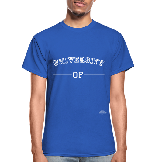 Customizable University Of _________ Adult T-Shirt - royal blue