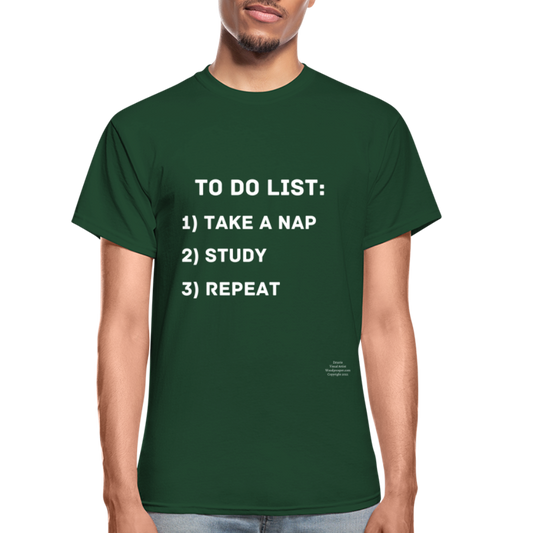 To Do List Adult T-Shirt - forest green