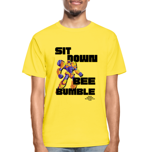 SIT DOWN, BEE BUMBLE Unisex T-shirt (Yellow) - yellow