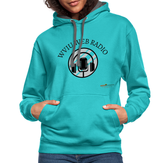 WVIU Web Radio Unisex Hoodie - scuba blue/asphalt