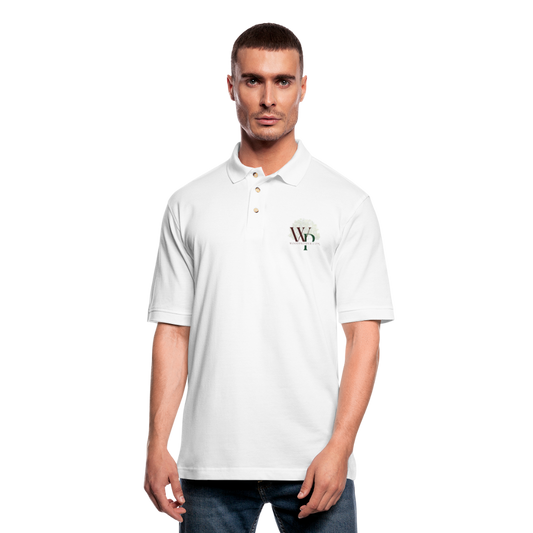 Wood Prosper Men's Pique Polo Shirt - white