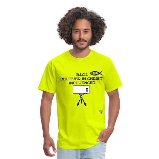 B.I.C.I. Believer in Christ Unisex Classic T-Shirt - safety green
