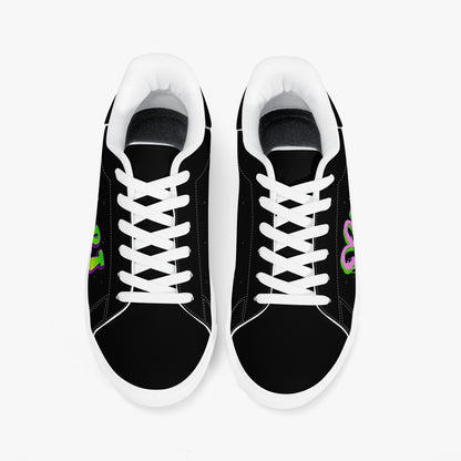 HEART4ART Low-Top Leather Sneakers - White/Black