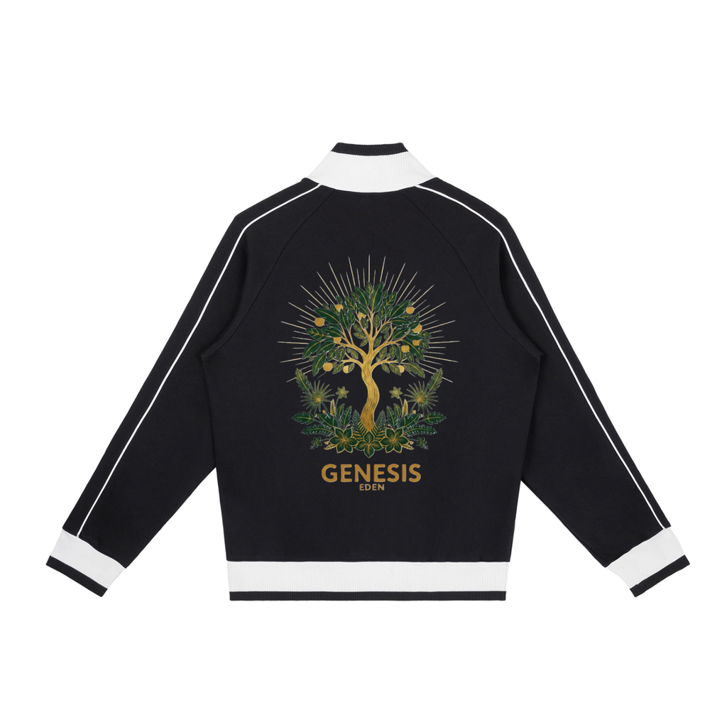 THE GENESIS COLLECTION: THE GARDEN Unisex Color Block Raglan Sleeve Zip Track Jacket