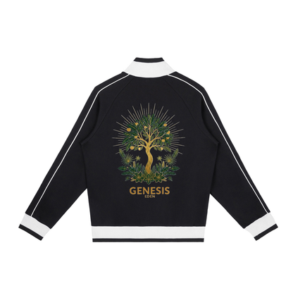 THE GENESIS COLLECTION: THE GARDEN Unisex Color Block Raglan Sleeve Zip Track Jacket
