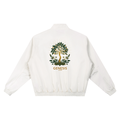 THE GENESIS COLLECTION: THE GARDEN Unisex Stand Collar Bomber Jacket