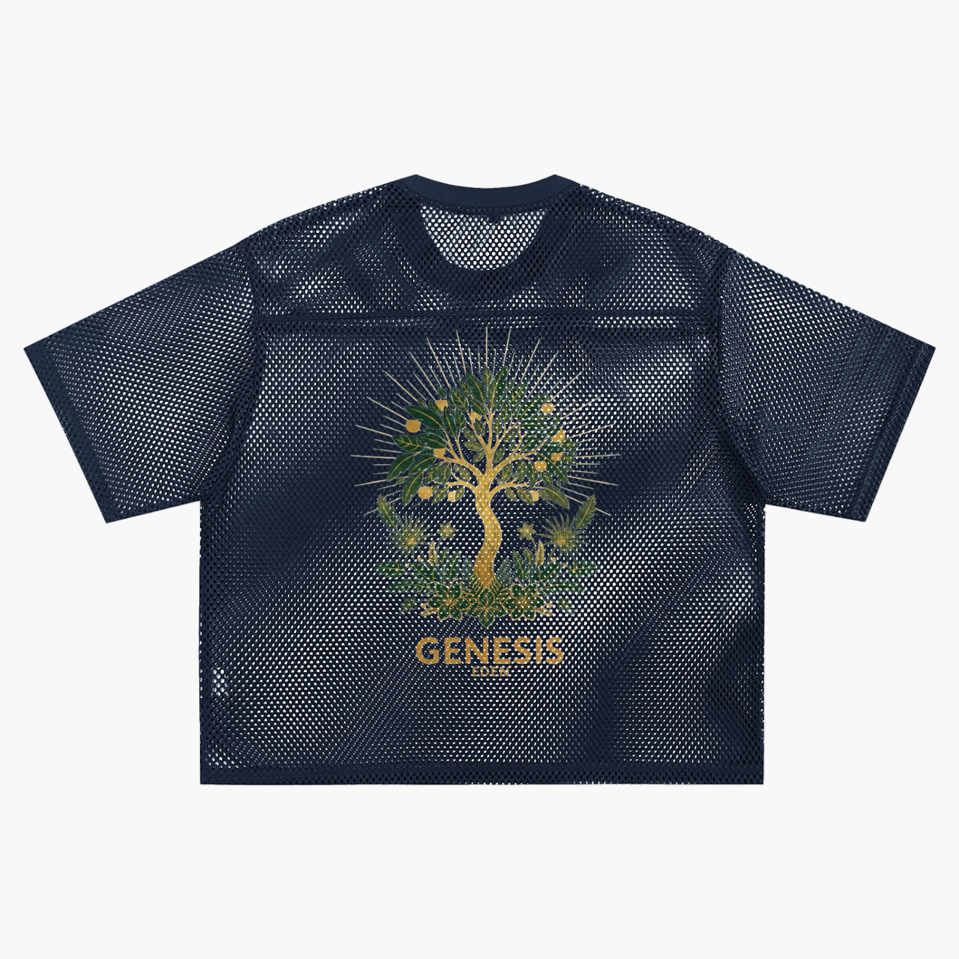 THE GENESIS COLLECTION: GARDEN Unisex See-through Boxy Net T-Shirt